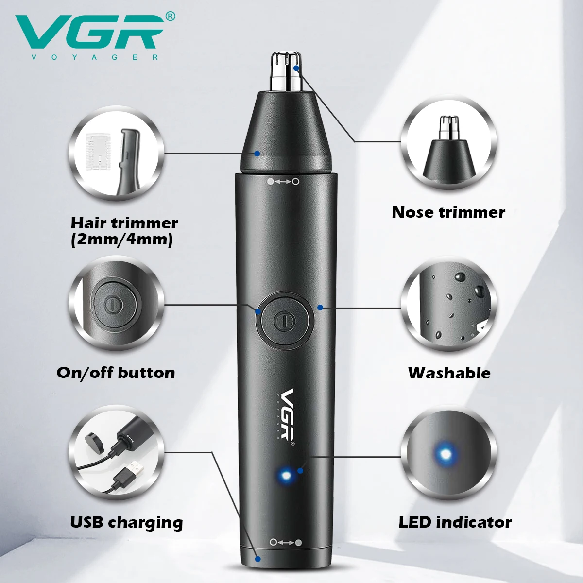 VGR Zmywalny trymer do włosów  – Nose Hair Trimmer recenzja i cena
